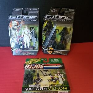 Y2k 2003 & 2009 GI Joe Action Figures Sets STORMSHADOW & SNAKE EYES